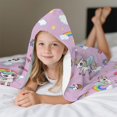 thumbnail image 4 of Toalla Fiwbnasz con capucha con forma de unicornio, 76 x 127 cm, para niños, rosa, 4 of 9