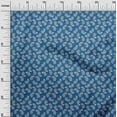 thumbnail image 3 of oneOone Viscose Chiffon Medium Blue Fabric Asian Floral Block Craft Projects Decor Fabric Printed By The Yard 42 Inch Wide, 3 of 5