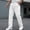 White, variant on Men's Pants Big and Tall 54x30 Solid Color Tight Waist Drawstring Pocket Casual Sports Pants Active Fit