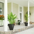 thumbnail image 2 of Beyamis Indoor Outdoor Planters Set Spring, 3PCS MgO Tall Stackable Flower Pots with Drainage Holes for Garden, Balcony, Black, 2 of 8