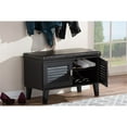 thumbnail image 3 of Baxton Studio Sheffield 3-door Dark Brown Wood Entryway Storage Bench, 3 of 5