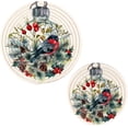 thumbnail image 7 of SKYSONIC Watercolor Christmas Ball Pot Holders Trivets, 2 Pcs Heat Resistant Trivets,Xmas Bird Cotton Thread Weave Mats for Hot Pads Pans Pot Bowl Teapot for Kitchen Decor, 7 of 7