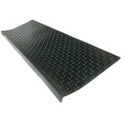 Black carpet stair treads