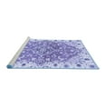 thumbnail image 2 of Ahgly Company Machine Washable Indoor Rectangle Abstract Blue Modern Area Rugs, 2' x 4', 2 of 4
