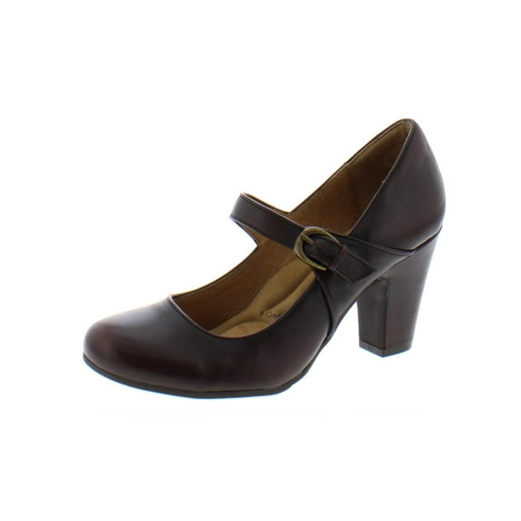 Sofft Womens Miranda Leather Round Toe Mary Jane Heels