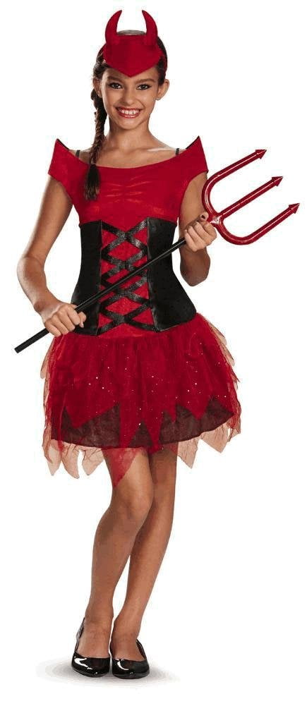 Disguise Dress Up Dolls Devilish Diva Tweens Costume, Medium (7-8 ...