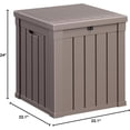 thumbnail image 3 of HJTER 50 Gallon Resin Deck Box, Lockable Patio Outdoor Storage Box for Furniture, Garden Tools and Tools Storage, Waterproof Outside Storage Boxes - Grey, 3 of 7