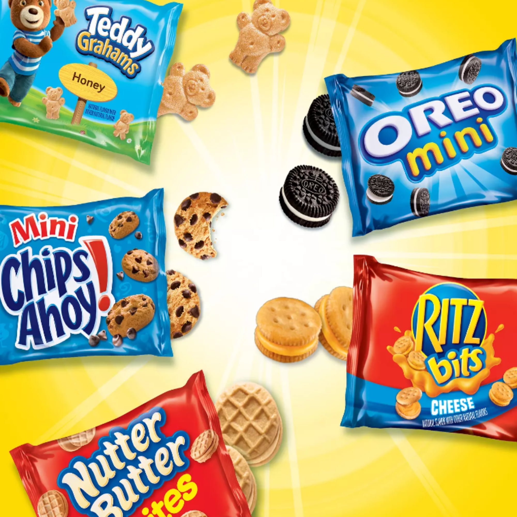 Nabisco Classic Mix Variety Pack, 40 pcs Individually Pack for Kids Adults Snacks Lunchbox Office Convenient On the Go Snacking Valentine's Day Easter Basket Stuffer and Birthday Party Favor and Gifts