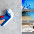 thumbnail image 4 of Corner and Step Pool Round Brush, Pool Step and Corner Brush, 180 Degree Rotation Handle Scrub Brush for Ground Swimming Pools, Spas, Hot Tubs, 1-1/4 Pole Connection (1 Piece), 4 of 5