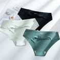 thumbnail image 3 of Fusipu Women Underpants Solid Color Mid Waist Seamless Soft Sweat Absorption Anti-septic Breathable Comfortable Women Briefs for Inner Wear, 3 of 6