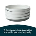 thumbnail image 5 of Libbey Austin Basalt Blue Porcelain Dinner Plates, Coupe Style Blue Dinner Plates Set of 4, Stackable Ceramic Plates Set for Holidays, Daily Use, 5 of 6