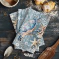 thumbnail image 6 of Blue Turtle Coastal Kitchen Towels Set of 2, Water Absorbent Dish Towel, Summer Beach Nautical Starfish Coral Decorative Hand Towels - Quick Drying Cloth for Cooking Baking, 18x28 Inch, 6 of 8