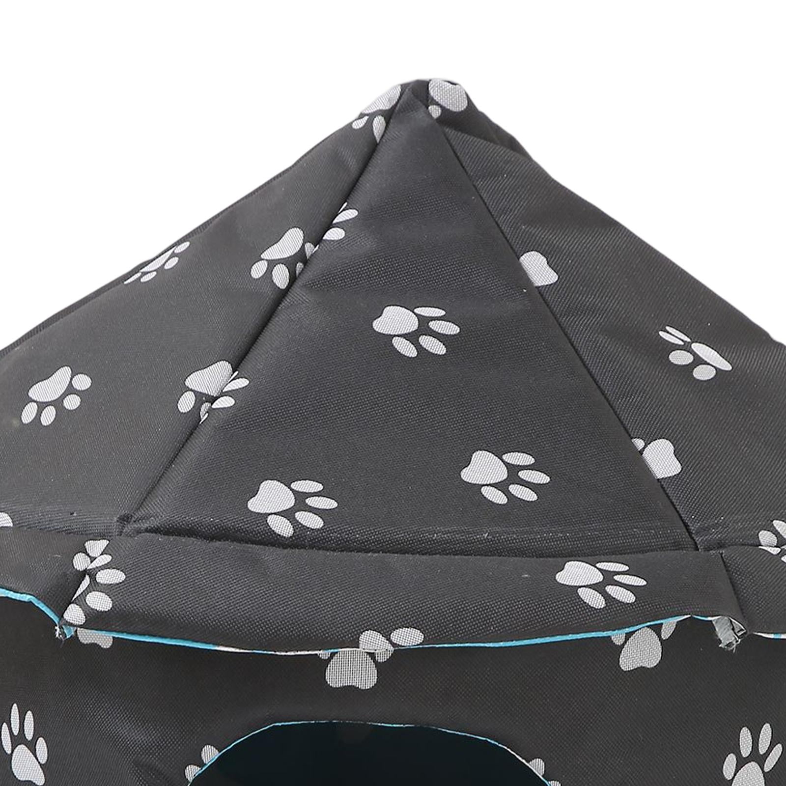 Outdoor Feral Cats Warm House, Waterproof Washable Winter Warm Pet Supplies Furniture Bed Cave Foldable Stray Cats Shelter Pet House Kennel Round l Size black
