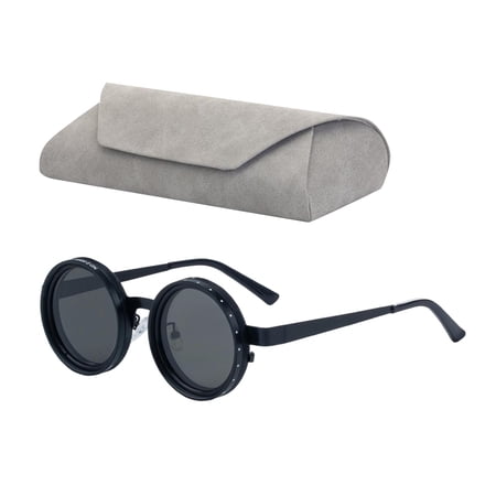 Sunglasses 9-Speed Manual Adjustable Zoom Black 1 Pair with 1 Storage Case Suitable for Outdoor Daily Driving