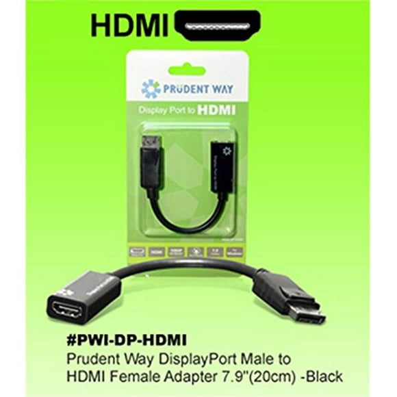 Prudent Way Port d'Affichage HDMI Adaptateur pour Fenêtres