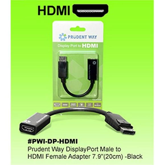 Prudent Way Adaptateur HDMI Display Port pour Windows