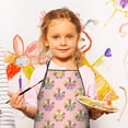 thumbnail image 2 of Pink Flower Fairy Pattern Kids Aprons for Girls and Boys,Adjustable Neck Strap Toddler Aprons for Kids Cooking Baking, 2 of 6
