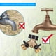thumbnail image 5 of Grifo de lavadora doble, divisor de grifo de jardín de latón, conector en Y, 3/4 pulgadas para conectar 2 electrodomésticos, grifo de salida doble para grifo de jardín, adaptador de grifo Zhivalor XDJZ-65, 5 of 8
