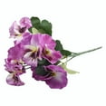 thumbnail image 4 of 10 Heads Pansy Fake Flower 26cm Bouquet For Wedding Party Home Plant Bunch, 4 of 5