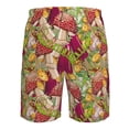 thumbnail image 6 of Kdxio Bright Mushrooms Pattern Mens Casual Shorts - Drawstring Summer Beach Sports Shorts for Men, 6 of 9