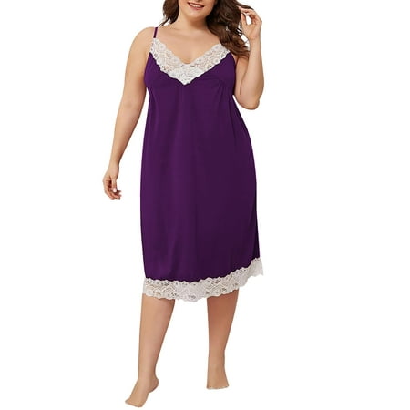 

DYMADE Women s Plus Size Sexy Lace Lingerie Dress Babydoll Panty Nightdress Sleepwear