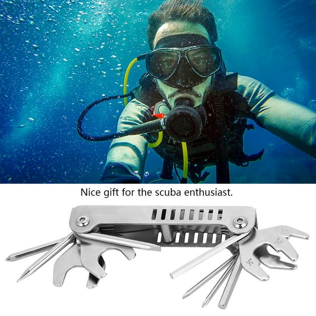 Multi Tool Tools Kit Stainless Steel Keep Diving 8 In 1 Diving Diver Pick Valve Repair Multi Tool Set