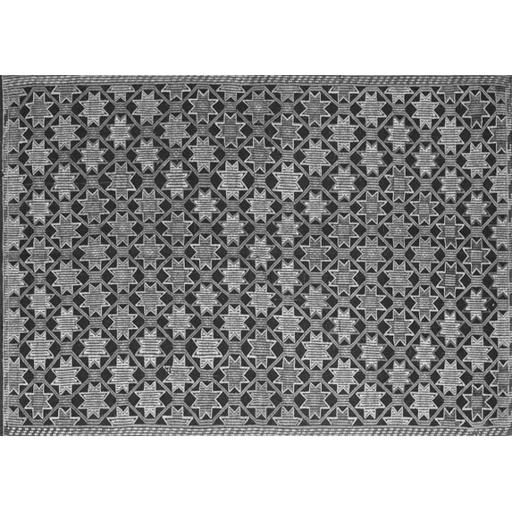 Ahgly Company Indoor Rectangle Abstract Gray Contemporary Area Rugs, 5' x 8'