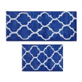 thumbnail image 1 of Juego de alfombrillas de baño antideslizantes 2 piezas - 40 x 60 cm + 45 x 120 cm azul, 1 of 8