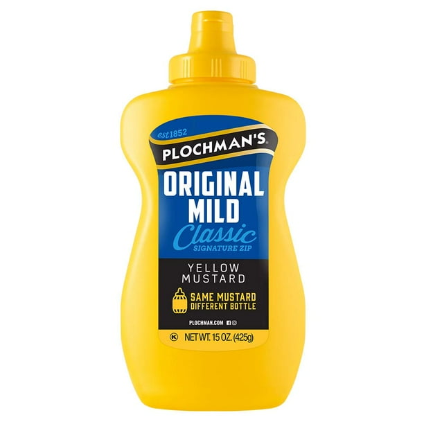 Plochmans Original Mild Mustard, 15 Ounces Pack of 6