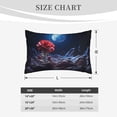 thumbnail image 2 of Salouo Artistic Moon Rose Print Print Pillow Case Cover,Wrinkle-Free Bed Pillow Cover Pack of 1 Home Decor Fade-Resistant and Stain-Resistant ,Pillows Not Included -20"x30", 2 of 8