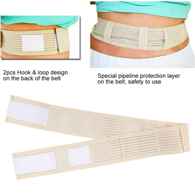 Peahefy Conduit Protection Belt, Convenient 3 Sizes Breathable Skin-Friendly Soft Adjustable Abdominal Belt, Old Home For Adult Abdominal