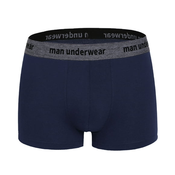 Boxers for Men,Underwear for Men,Manunderwear Men Middle Waist Solid Color Letters Comfortable Breathable Boxers Underwear,Boxer for Men,Breathable Underwear for Men