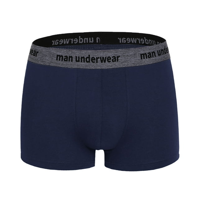 Birdeem Manunderwear Men Middle Waist Solid Color Letters Comfortable Breathable Boxers Underwear