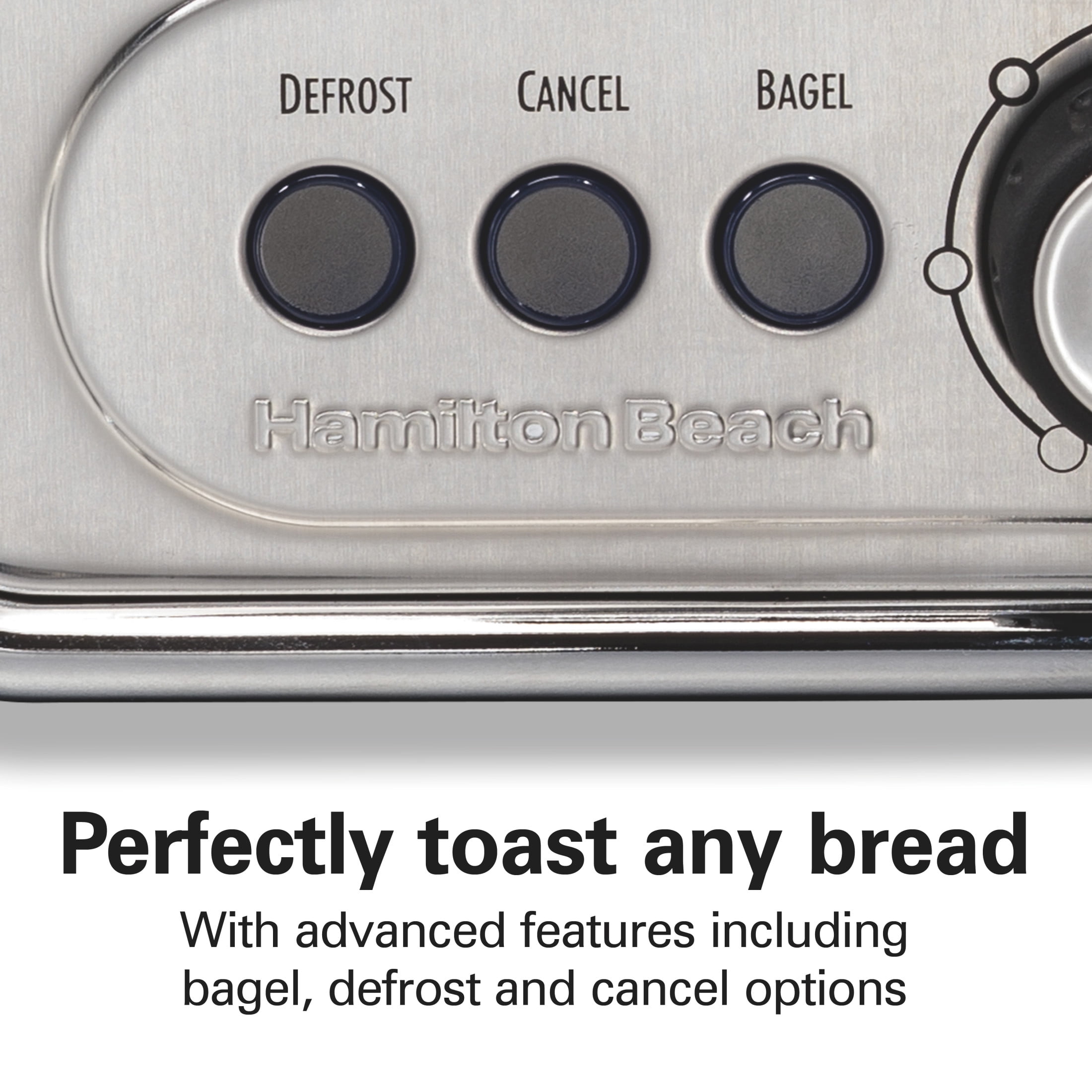 Hamilton Beach 2-Slice Toaster with Extra-Wide Slots, Toast Boost, and Removable Crumb Tray, Chrome