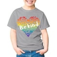 thumbnail image 4 of MEZZALL T-Shirt à Col Rond Imprimé Lettres pour Enfants Unisexe, Gris, 8-9 Ans, 4 of 4