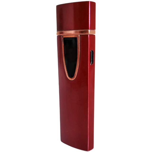 USB Plasma Lighter Flameless Electric Double ARC Dual Pulse Torch Rechargeable Lithium Power Battery (Spark - Retro Red)