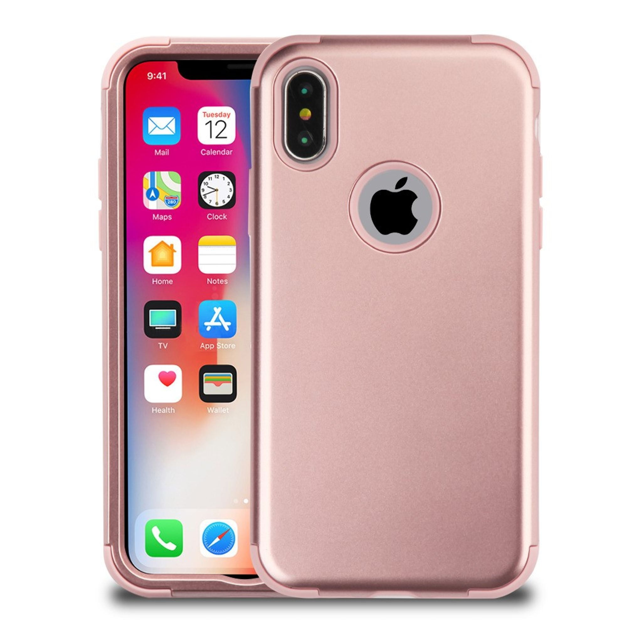 Valor Hard Dual Layer Plastic TPU Cover Case For Apple
