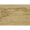 thumbnail image 2 of Antoine-Louis Barye 14x11 Gold Ornate Wood Frame and Double Matted Museum Art Print Titled - Eastern Mountainous Landscape (19th Century), 2 of 4