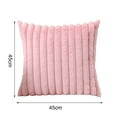 thumbnail image 6 of harmtty Cushion Cover Stripe Design Good Comfort Soft Touch Anti-fouling Decorative Faux Rabbit Fur Plush Throw Pillow Cover for Home,Light Green, 6 of 8