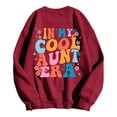 thumbnail image 5 of In My Cool Aunt Era Sweatshirts for Women Fall Winter Long Sleeve Crewneck Auntie Sweatshirt Pullover Tops, 5 of 8