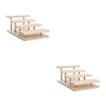 thumbnail image 2 of Thinsony Modern Wooden Rack Glasses Display Stand Holder Organizer 4 Layer 2Set, 2 of 6