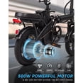 thumbnail image 4 of 14" Folding Electric Bike with 20+Miles Range by 36V 10Ah Battery, 20Mph Power by 350W,3 working modes,Suitable for Leisure Riding&Commuting,Electric Bicycle for Adults  UL 2849, 4 of 8