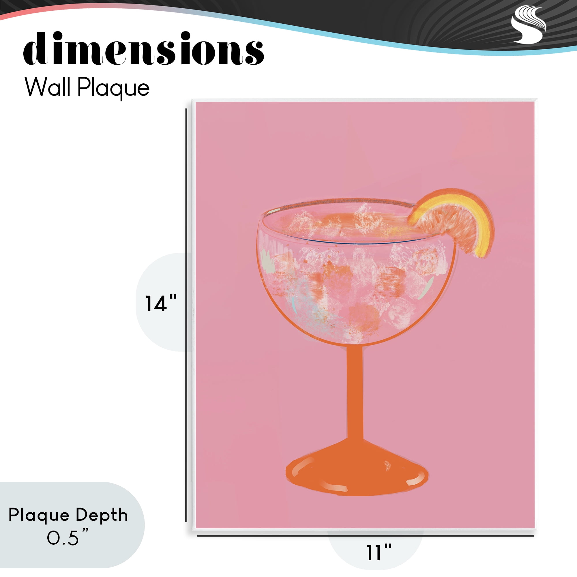 Stupell Industries Paloma Glass over Pink Wall Plaque Art, design by Robin Maria