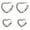 Silver, variant on 14K Gold Plating Heart Hoop Earrings for Women Small Heart Big Heart Shaped Huggie Hypoallergenic Cartilage Huggies Earings for Jewelry Gifts 2 Pairs