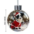 thumbnail image 3 of Christmas Dog Snow Globe Ornament - Festive Puppy Themed Decor, Charming Holiday Accent for Home Desks & Christmas Tree Decorations, D, 1pcs, 3 of 6