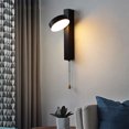 thumbnail image 2 of Fiudx Aplique de Pared Metálico con Cable, Luz Led Cálida Moderna, Elegante Aplique Dorado, Ideal para Salón, Dormitorio, Baño, Pasillo, Oficina, Tamaño 10 X 10 X 27 Cm, Fácil Instalación., 2 of 7