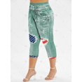 thumbnail image 4 of La bandera americana 3D Impreso flaco Jeggings Tamaño Capri Plus Rosegal Tankinis, 4 of 5