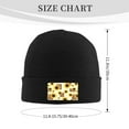 thumbnail image 3 of ZICANCN Sunflower Leopard Flower Knit Beanie Hat, Winter Cap Soft Warm Classic Hats for Men Women, Black, 3 of 8