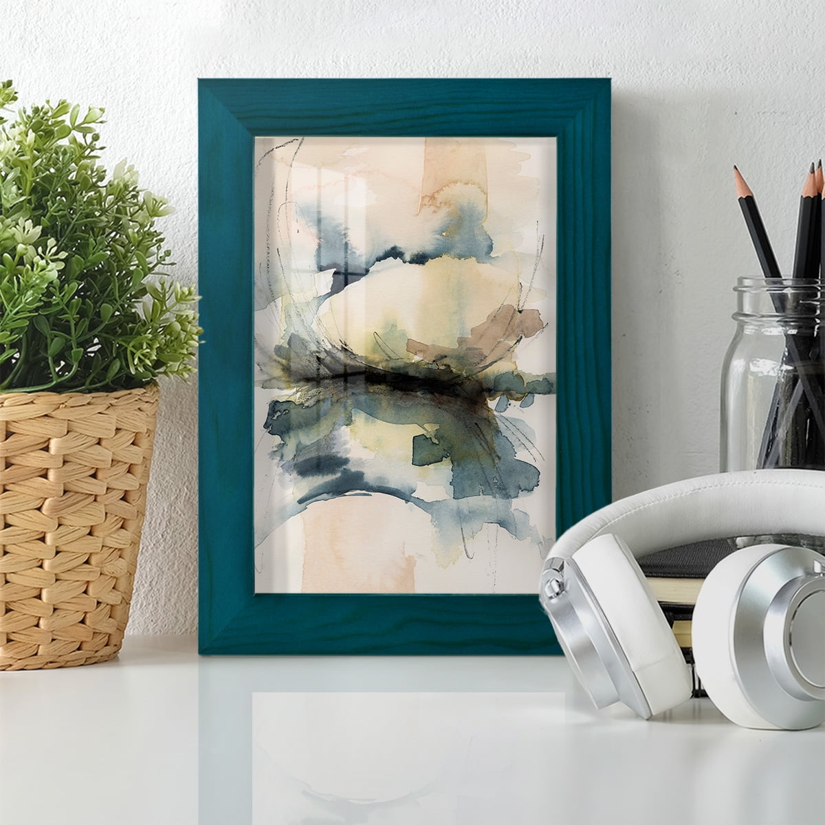 Winter Shoal II - Framed Print w/glass - Ocean Blue