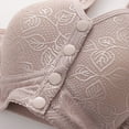 thumbnail image 5 of Brown Push Up Bras for Women Lace Front Button Shaping Cup Adjustable Shoulder Strap Large Size Bra, 5 of 5